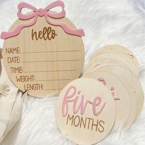 Baby Wooden Milestones